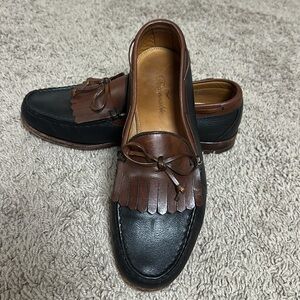 Faconnable Men’s Loafers Black Brown Kiltie Made in USA Size 10 EEE
